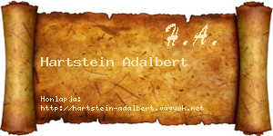 Hartstein Adalbert névjegykártya